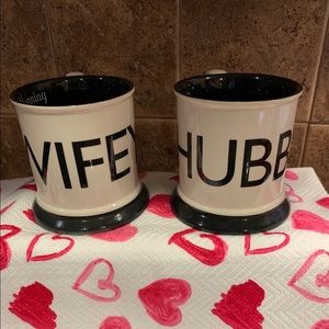 Creative Co-op Hubby/Wifey mugs